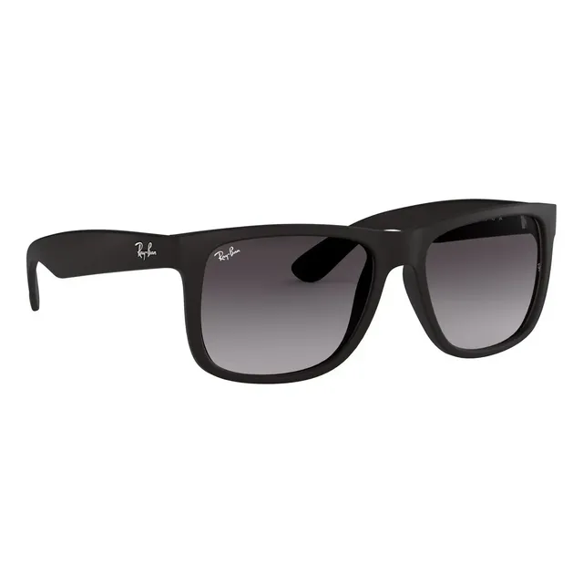 Óculos De Sol Ray-ban Justin Classic Rb4165 Negro Quadrado Preto Verde-escuro Preto-fosco