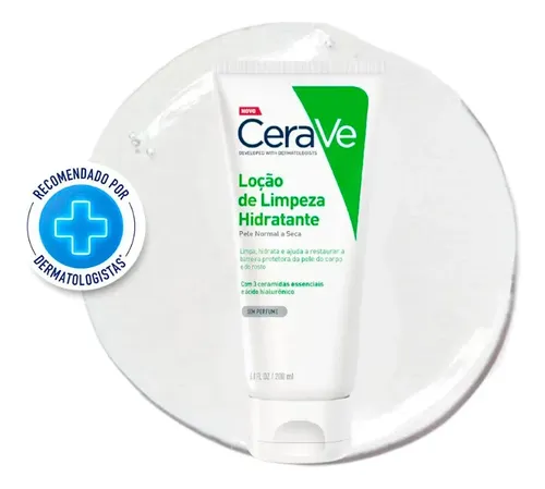 Loção De Limpeza Hidratante Para Pele Normal A Seca Cerave 200ml