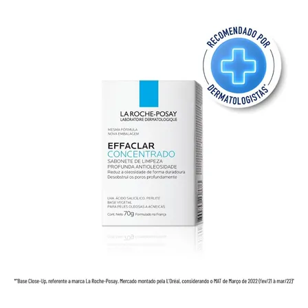 Sabonete Facial Effaclar Concentrado Para Pele Oleosa E Acneica Em Barra 70g La Roche-Posay