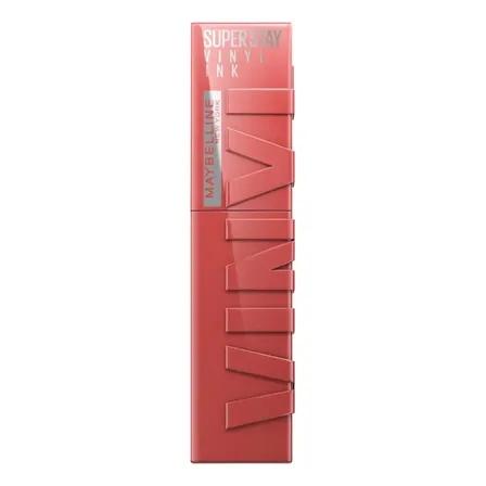 Batom Líquido, Longa Duração, Acabamento Vinil Espelhado E Efeito Gloss, Brilho Instantâneo, Conforto Para Os Lábios, Fórmula Vegana, Cor Peachy, Superstay Vinyl Ink Maybelline Ny 4,2ml Peachy 15