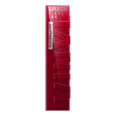 Batom Líquido, Longa Duração, Acabamento Vinil Espelhado e Efeito Gloss, Brilho Instantâneo, Conforto para os Lábios, Fórmula Vegana, Cor Royal, SuperStay Vinyl Ink Maybelline NY 4,2ml