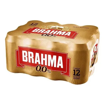 Cerveja Brahma Chopp Zero 350ml Lata Pack com 12 unidades