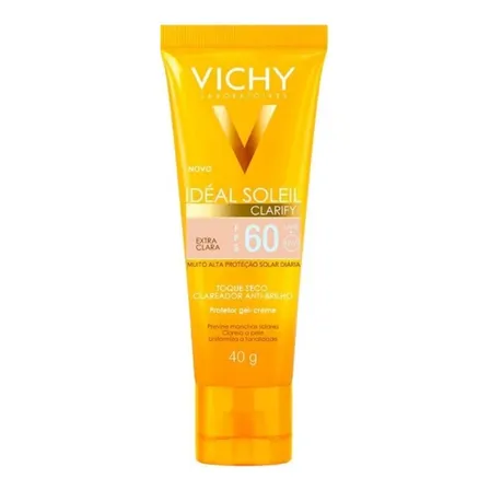 Protetor solar facial Idéal Soleil Clarify Fps60 extra clara Vichy