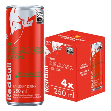 Red Bull Energético, Melancia, 250ml, 4 Latas