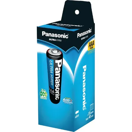 Pilha Comum Panasonic AAA - tubo c/40 unidades