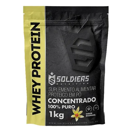 Whey Protein Concentrado 1Kg Sabor Baunilha Soldiers Nutrition