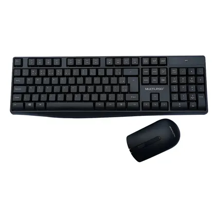 Kit Teclado e Mouse Sem Fio Slim Multilaser - Design Elegante e Silencioso - TC270