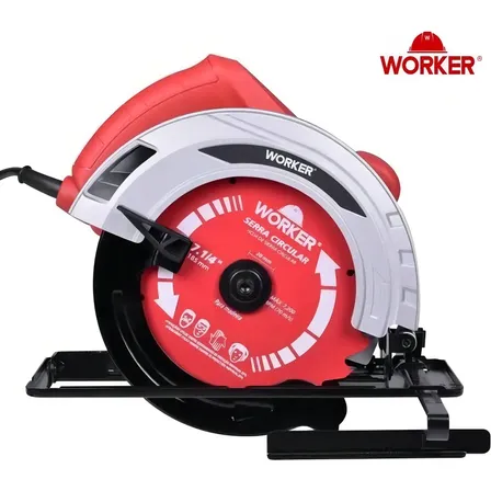 Serra Circular Worker 1300w 220v Disco 185mm Madeira Marcenaria