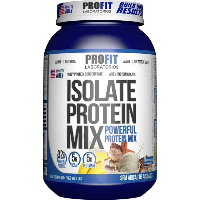Whey Isolate Protein Mix Pote 907g - Profit Banana C/ Canela