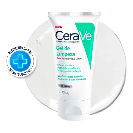 Gel De Limpeza Facial Pele Normal A Oleosa Com Niacinamida Cerave 150g Dia/noite