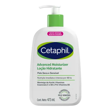 Loção Advanced Hidratante Corporal Para Pele Seca E Sensível Cetaphil 473ml - Hidratação 48h Sem Fragrância