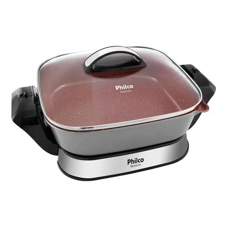 Panela Elétrica Redstone Com Revestimento 4l Vermelha Philco Vermelho 60 Hz Cinza Com Vermelho 220v