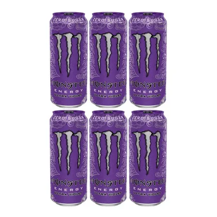 Energetico Monster Energy Fardo Com 6 Latas De 473ml Sabores