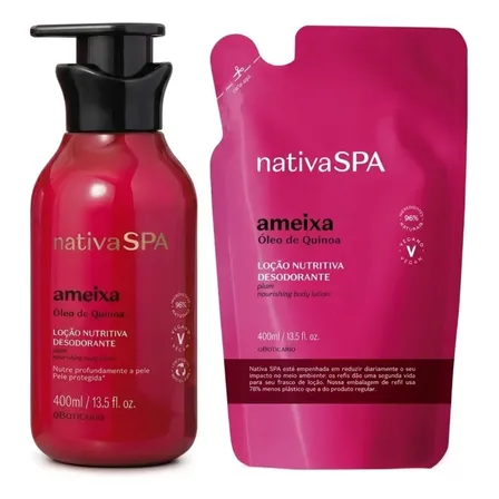 Combo Nativa Spa Ameixa Hidratante 400ml + Refil
