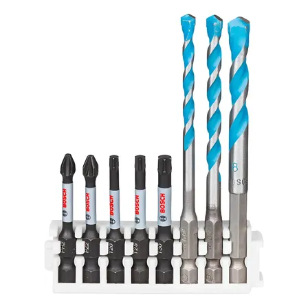 Kit De Pontas E Brocas Bosch Impact Control Com 8 Peças