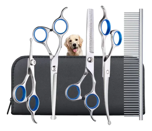 Kit 4 Tesoura Tosa Banho E Tosa Pet Shop Profissionais