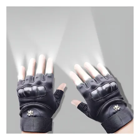Luvas Com Lanterna Led, Luvas De Meio Dedo Syes