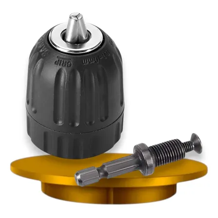 Mandril Aperto Rapido 10mm C/ Adaptador 1/4 Parafusadeira