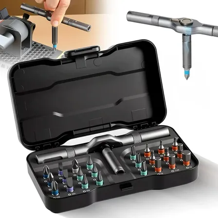 Kit Chaves De Fenda 24 Em 1 Profissional Catraca Magnéticas