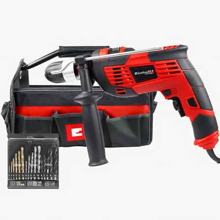 Furadeira De Impacto Einhell Tc-id 1000 E Kit Vermelho 220v