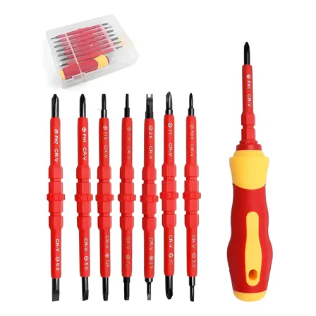 Kit Chave Jogo De Fenda Ponta Dupla Magnética Isolada 7pcs
