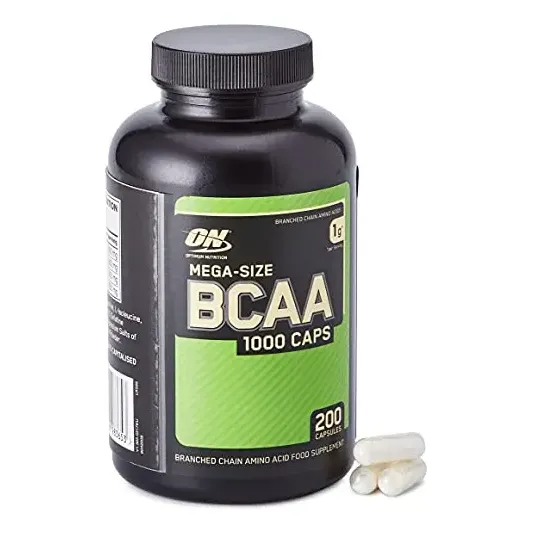 Suplemento Optimum Nutrition Bcaa 1000mg 200 Cápsulas Sem Sabor