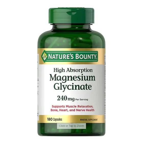 Magnésio Glicinato 240mg Nature Bounty 180 Cápsulas