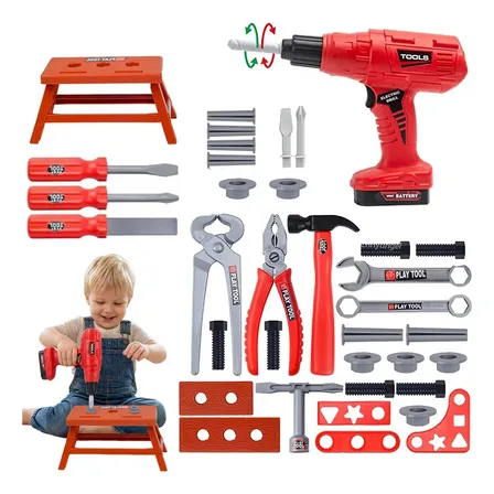 Kit Ferramentas Brinquedo Com Furadeira Infantil 4