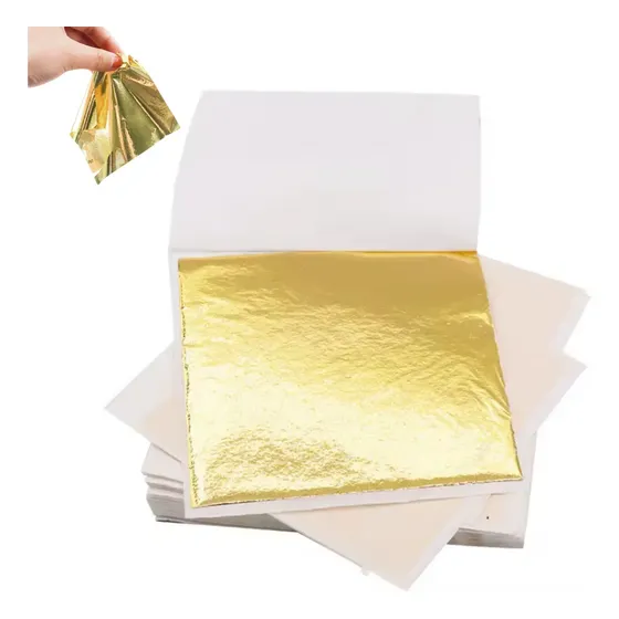 Folhas De Ouro Para Artesanato Restauração Decoração Kit 100