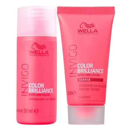 Kit Wella Pro Invigo Brilliance-shampoo 50ml E Máscara 30ml