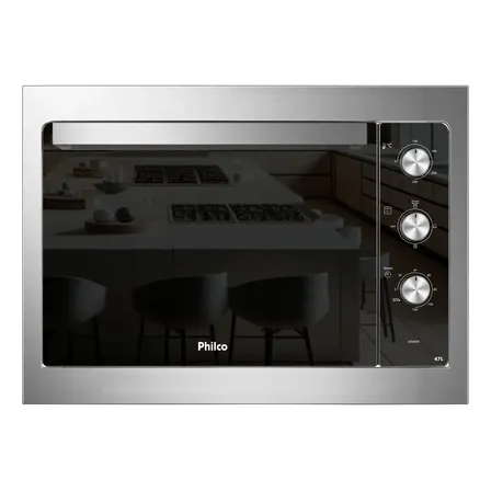Forno Elétrico de Embutir Philco 47L Inox Esmaltado PFE47E