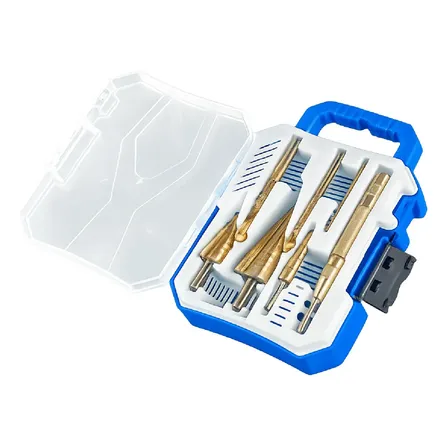 Conjunto De Brocas Maleta 7 Peças Broca De Titânio Dourado