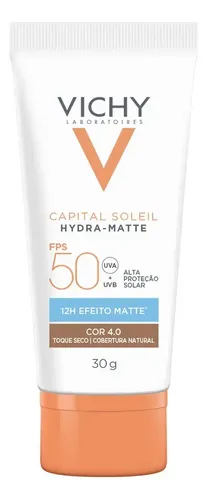 Protetor Solar Facial Capital Soleil Hydra-Matte FPS50 Cor 4.0 30g Vichy