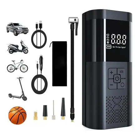 Compressor De Ar Portátil Elétrico Para Pneus E Bolas 12v