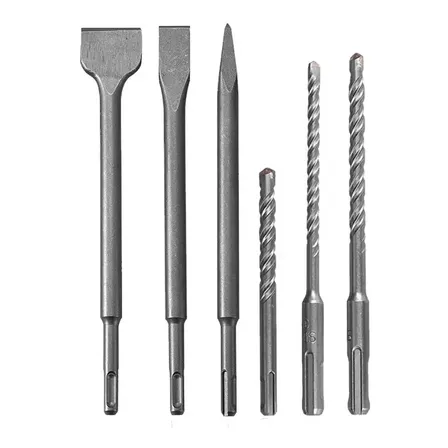 Kit 6 Pçs Talhadeiras, Brocas Sds Plus P/ Martelete Bosch
