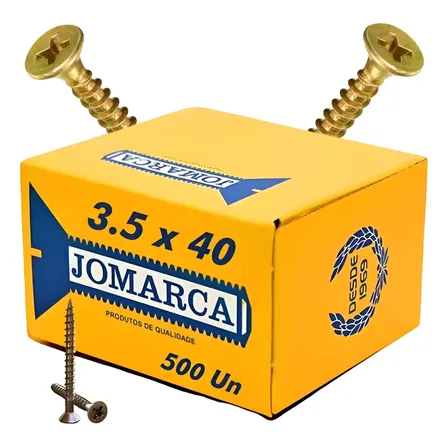 Parafuso Madeira Chipboard Ph Chata 3,5x40 Caixa 500 Peças