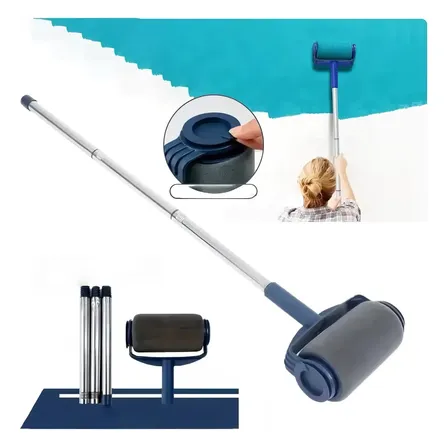 Kit Pincel Rolo De Pintura De Pintura De Paredes+72 Cm Cabo