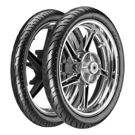 Par Pneus Vipal St 600 80/100-18 E 90/90-18 Sem Camara