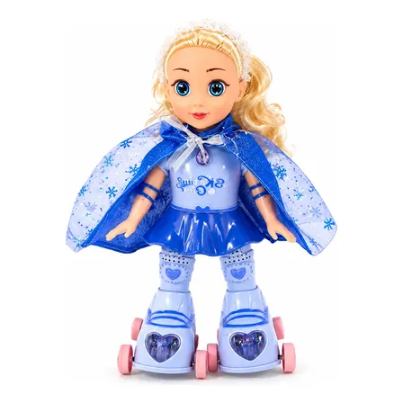 Boneca Patinadora Infantil Canta Dança Patina Com Luzes Som