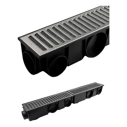 Calha De Piso Inox 15cm X 1m Com Coletor Anti Insetos