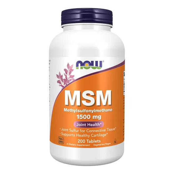 Suplemento Now Msm (metilsulfonilmetano) 1.500 Mg 200 Tablet