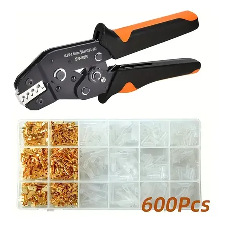 Kit Alicate Crimpador Sn-58b C 600 Terminais