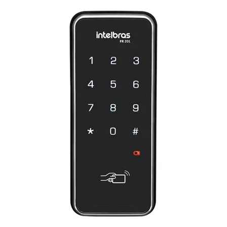 Fechadura Digital De Sobrepor Fr201 Preto Intelbras Preto/prateado