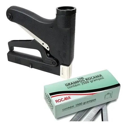 Grampeador Rocama Premium 106 + 3.500 Grampos 106/6mm Rocama
