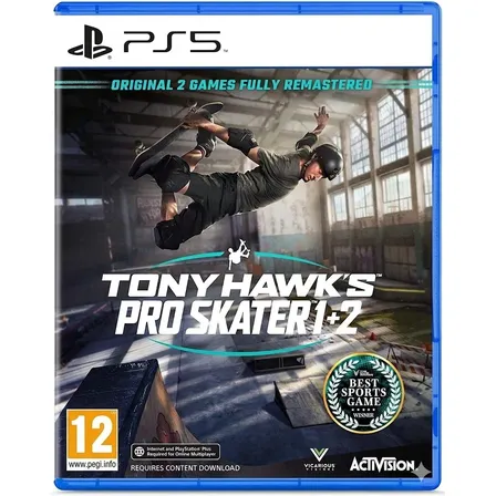 Jogo Tony Hawk Pro Skater 1+2 Ps5 Eur Midia Fisica