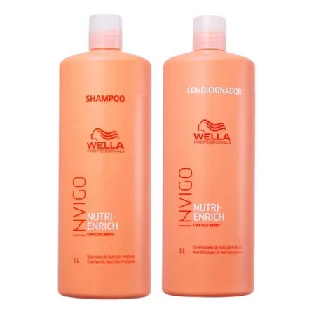 Kit Wella Invigo Nutri-Enrich Shampoo 1L + Condicionador 1L