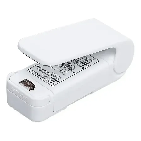 Seladora Térmica Portátil A Pilha Para Sacos Plásticos Manual Branco