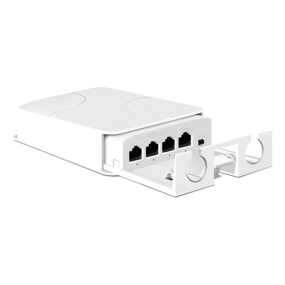 Extensor Poe Impermeável De 1000 Mbps Com 4 Portas 30w Dc48v