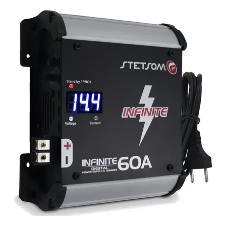Fonte Carregador Stetsom Infinite 60A Para Som Automotivo e Bateria Bivolt
