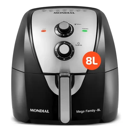 Fritadeira Sem Óleo Air Fryer 8l, Mondial, 1900w - Afn-80-bi Preto/inox 127v